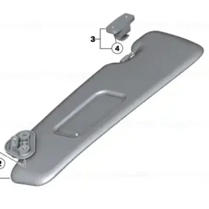 Sun visor with label, right CARBON BLACK - BMW - Mini Reducere specială