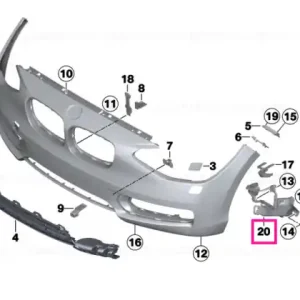 Retur ușor Insert bara protecție față stânga - BMW