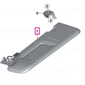 Sun visor with label, left GRAU - BMW Reducere extra