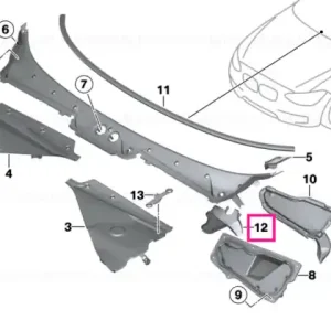 Water drain, wiper pivot LHD - BMW Cumpără online