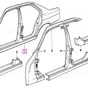 Body-side frame left - BMW Popular