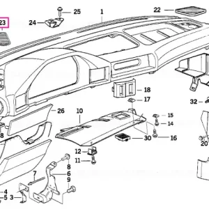 Capac difuzor stanga SILBERGRAU DKL. - BMW Retur ușor