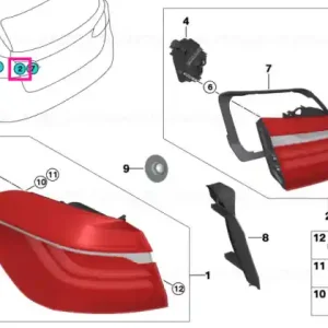 Reducere extra Rear light in trunk lid, right - BMW