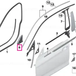 Corner moulding, right BASIS - BMW Livrare expres