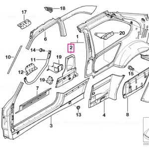 Reinforcement entrance rear right - BMW Reduceri