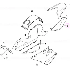 Premium Rear lateral part, left GRANITE-GREY - BMW Motorrad
