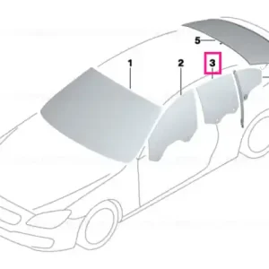 Side window, green, door, rear right SSG - BMW Cumpără acum