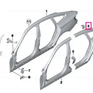 Reinforcement plate, D-pillar, right - BMW Cumpără online