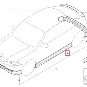 Retur gratuit Ornament pragul usa dreapta - BMW