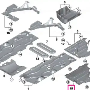 Undershield for tank, left - BMW - Mini Livrare rapidă