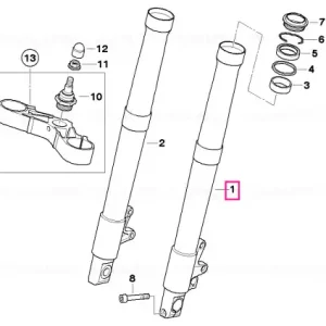 Slider tube left - BMW Motorrad Reducere
