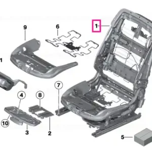 Seat mechanism, sports seat, right - BMW Popular