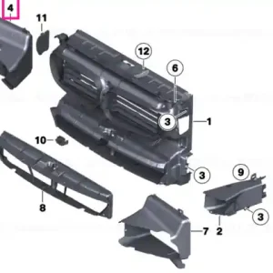 Air duct, engine-oil cooler, front right - BMW Livrare expres