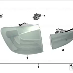 Bulb socket, rear light side panel, left BASIC/HIGH - BMW Reducere de preț