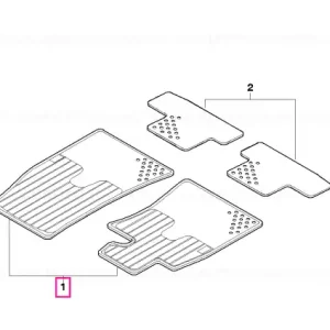 Livrare rapidă Floor mats, all-weather, front RHD,COOPERS,ANT - BMW - Mini