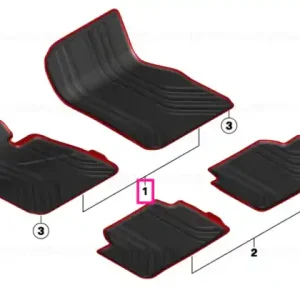 Reducere extra Floor mats, all-weather, front RHD,ANTH./BEIGE - BMW