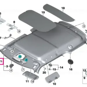 Retur ușor Roofliner, standard roof ANTHRAZIT - BMW - Mini
