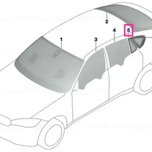 Side window, door, rigid, rear left ESG - BMW Reducere extra