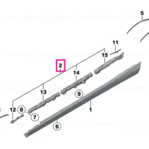 Set, holding strips, left - BMW Ofertă limitată