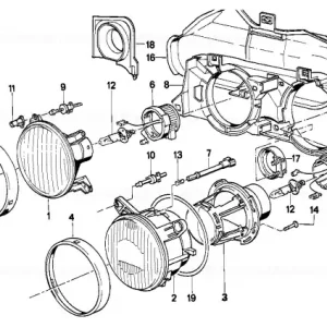 Comandă acum Glass holding frame low beam left - BMW