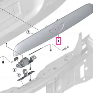 Trunk lid grip with key button ALU - BMW - Mini Reduceri