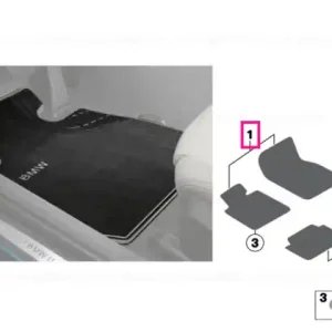 Ultima șansă Floor mats, textile, front BASIS - BMW
