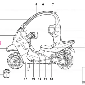 Panou trim lateral stânga JADE - BMW Motorrad Preferatul clienților