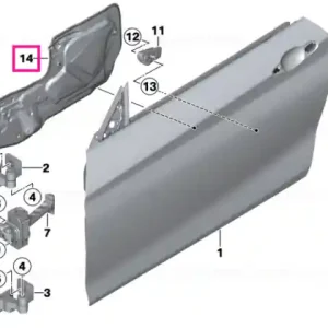 Sound insulation, door, front right - BMW Reducere extra
