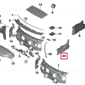 Reducere Sound insulation, door, front right - BMW