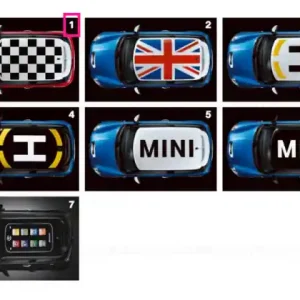Mai ieftin Roof decor chequered Flag silver - BMW - Mini