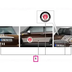 Reducere de preț Pin-stripe decal kit ST. PAULI - BMW - Mini