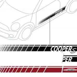 Side stripes JCW SILVER - BMW - Mini Comandă acum