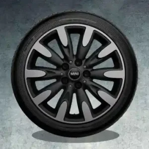 Doar azi Janta aliaj usor - Roulette Spoke 502 - Bicolor Negru/Argintiu (Jet Black Uni / Bright Turned) - 7Jx17 ET:54 - Mini Cabrio F57, F55, F56