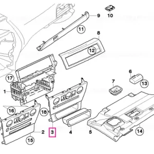 Vezi acum Capac decor tablou bord RUTHENIUM - BMW