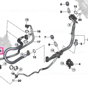 Comandă acum Țeavă aspirație, evaporator-compresor - BMW