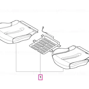 Upholstery, base seat,imit.leather,right CARBON BLACK - BMW - Mini Cumpărături sigure