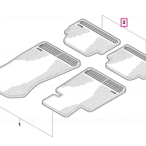 Rubber floor mats rear BEIGE - BMW Cumpără acum