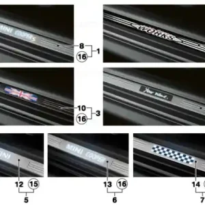 Super ofertă Illuminated door sill strip right JCW - BMW - Mini