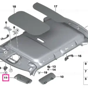 Cumpărături sigure Sun visor without label, left SCHWARZ - BMW - Mini