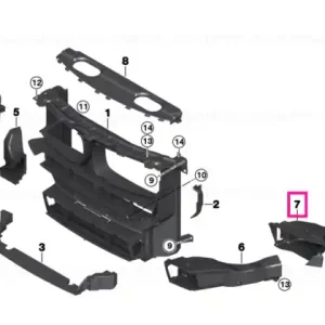 Air duct, brake, right M - BMW Preț redus
