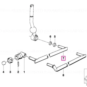 Straight selector rod L=147MM - BMW Retur ușor