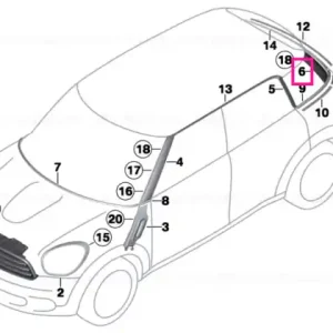 Capac stlp D, dreapta - BMW - Mini Preț mic