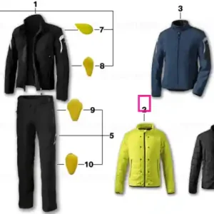 Inner jacket Tourshell, men, yellow 52 - BMW Motorrad Plată sigură