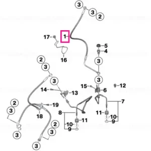 Preț mic Brake-line control circuit, front - BMW Motorrad