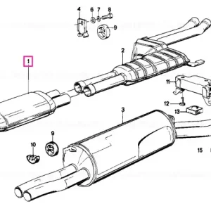 Retur ușor Front silencer - BMW