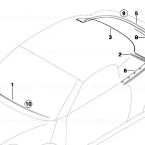 Moulding, side panel, rear left CHROM - BMW - Mini Ofertă limitată