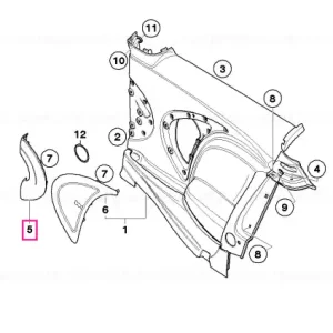 Noutate Capac panou lateral spate GREY GREY SILVER - BMW - Mini