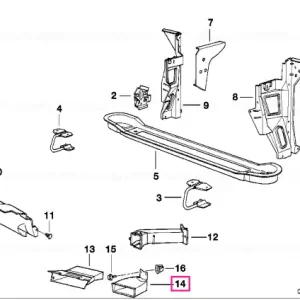Air brake channel rear right - BMW Reducere extra