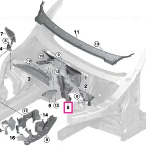 Right engine compartment partition - BMW Livrare expres