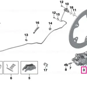 Brake caliper, rear - BMW Motorrad Cel mai vândut
